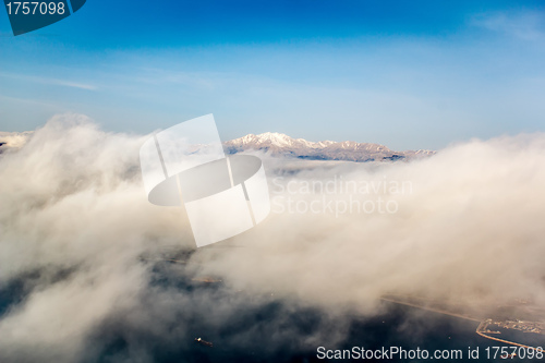 Image of view of the mountains from the plane