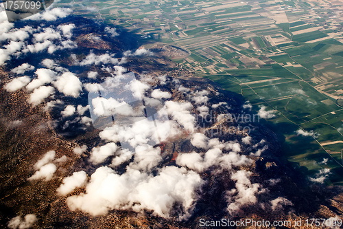 Image of view of the mountains from the plane