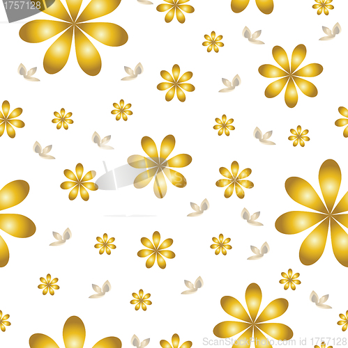 Image of floral wallpaper with set of different flowers. 