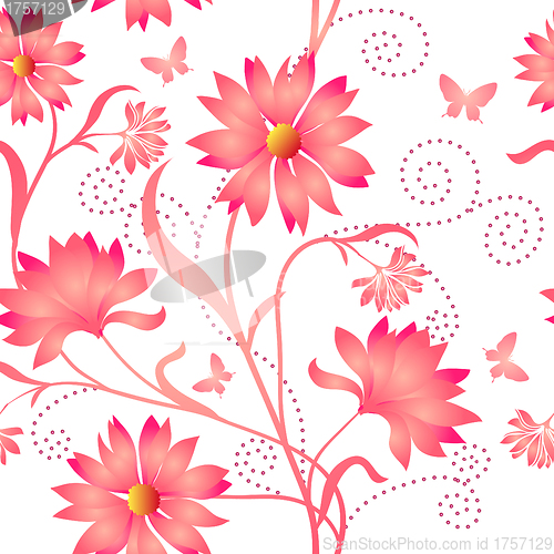 Image of Elegance Seamless color pattern on background, vector illustrati