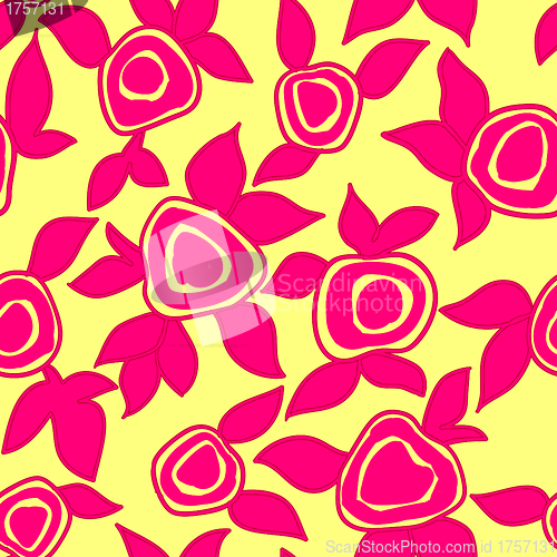 Image of  floral wallpaper with set of different flowers. 