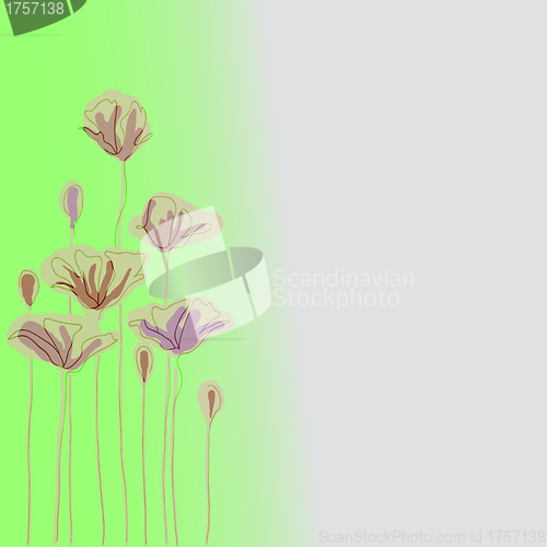 Image of hand drawn background with a fantasy flower