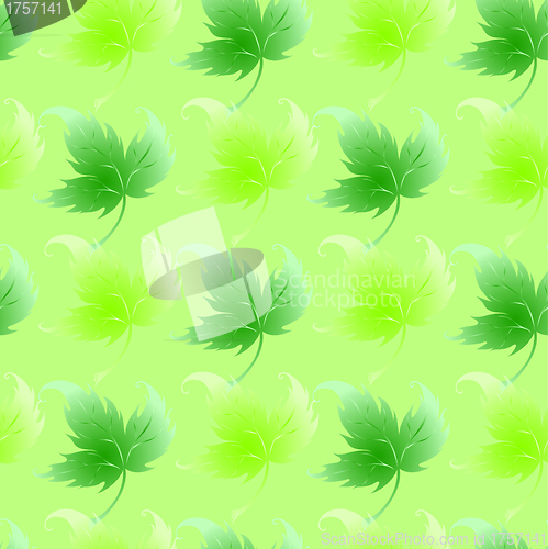 Image of Wallpaper with curling leaves of a plant