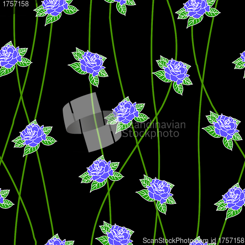 Image of Seamless  background with flower roses. 