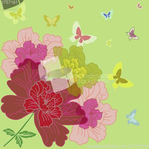 Image of  fantasy hand drawn flowers