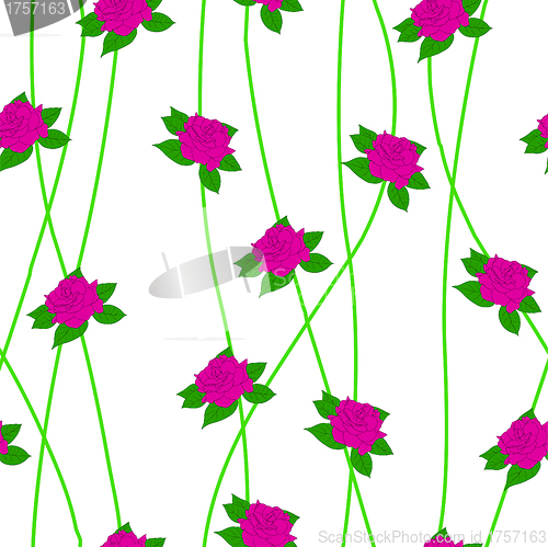 Image of Seamless  background with flower roses. 