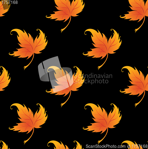 Image of Wallpaper with curling leaves of a plant