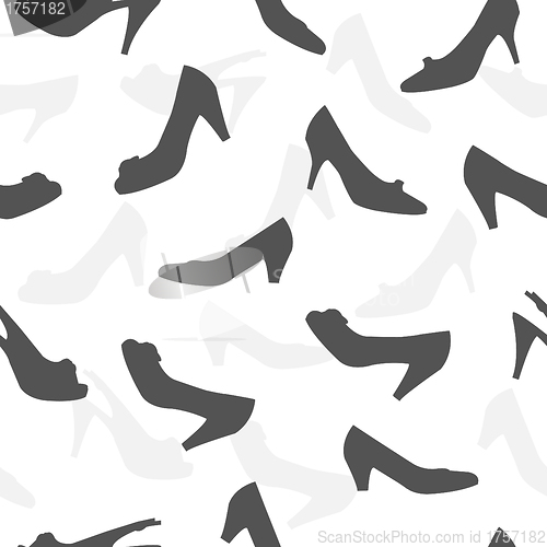 Image of woman shoes seamless pattern illustration background