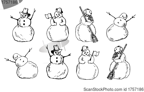 Image of Cartoon snowman