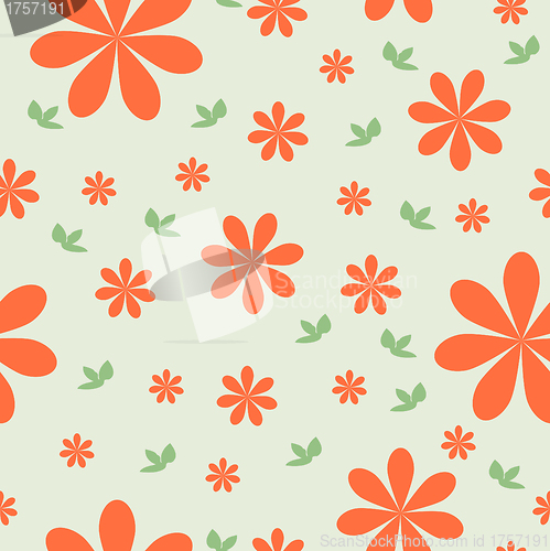 Image of floral wallpaper with set of different flowers. 