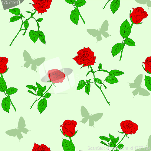 Image of Seamless  background with roses