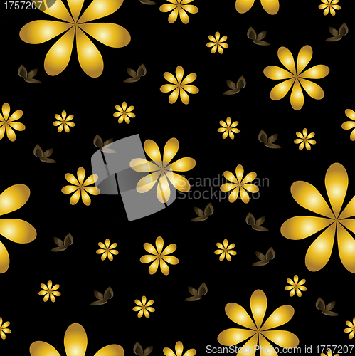 Image of floral wallpaper with set of different flowers. 