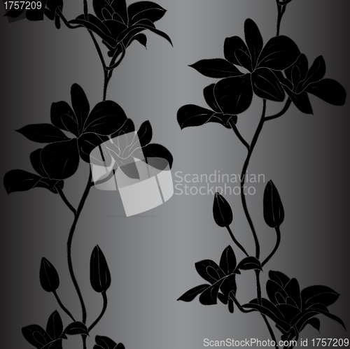 Image of Vector seamless background with orchids