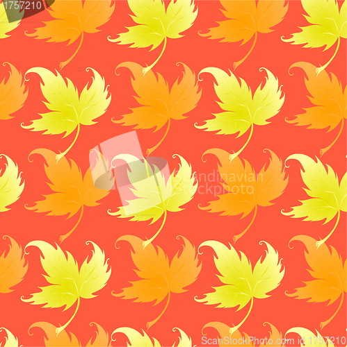 Image of Wallpaper with curling leaves of a plant