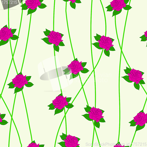 Image of Seamless  background with flower roses. 