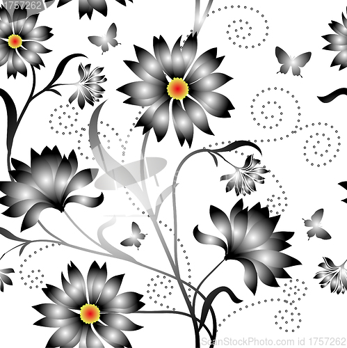 Image of Elegance Seamless color pattern on background, vector illustrati