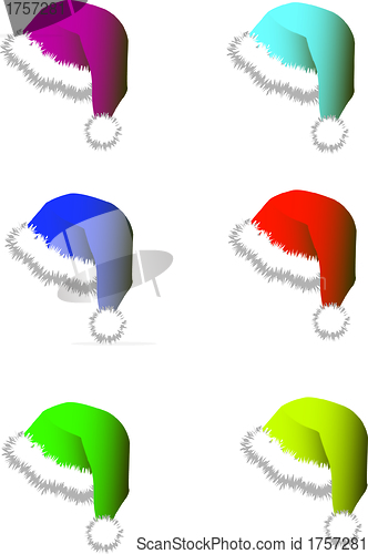 Image of Caps for Santy - vector 