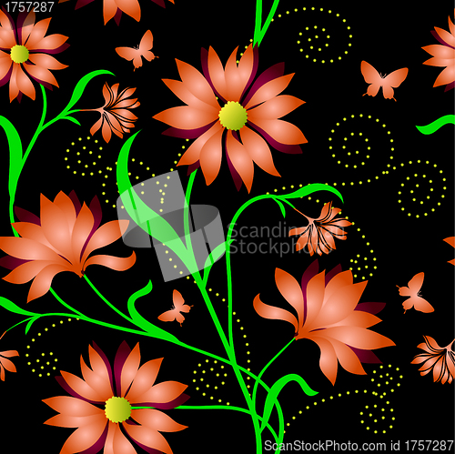 Image of Elegance Seamless color pattern on background, vector illustrati