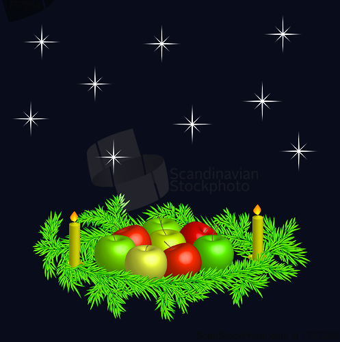 Image of Christmas wreaths  -  vector
