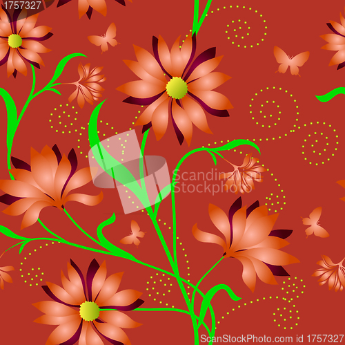 Image of Elegance Seamless color pattern on background, vector illustrati