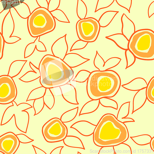 Image of  floral wallpaper with set of different flowers. 