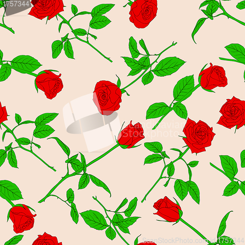 Image of Seamless  background with roses