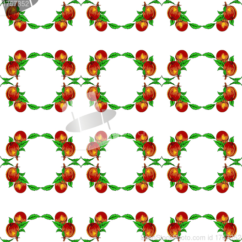 Image of A seamless background of peaches or apricots. EPS10 vector forma