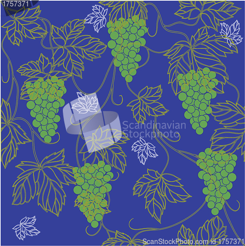 Image of EPS 10 Seamless Wallpaper with floral ornament with leafs and gr