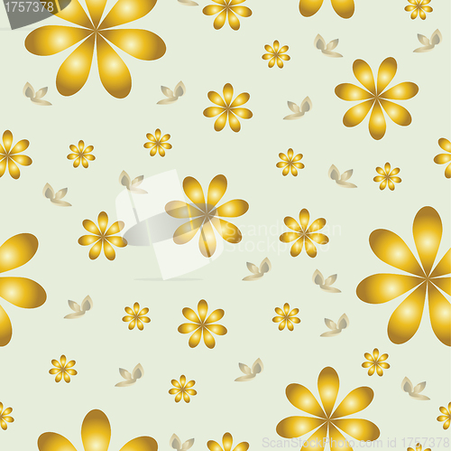 Image of floral wallpaper with set of different flowers. 
