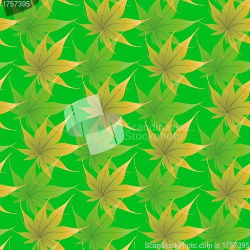 Image of Wallpaper with curling leaves of a plant