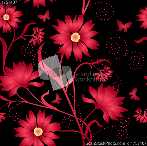 Image of Elegance Seamless color pattern on background, vector illustrati