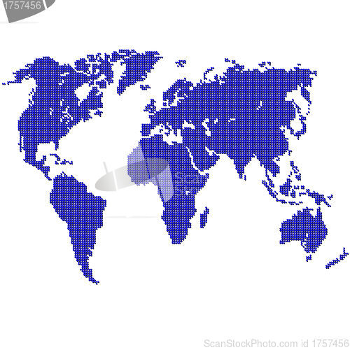 Image of Detailed vector map of the world 