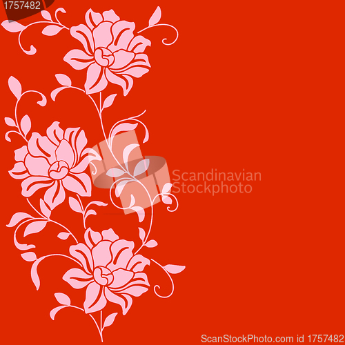 Image of  hand drawn background with a fantasy flower