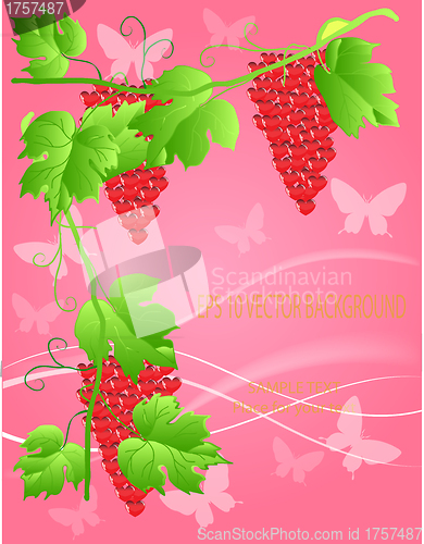 Image of Valentines ornament with red love heart vector illustration