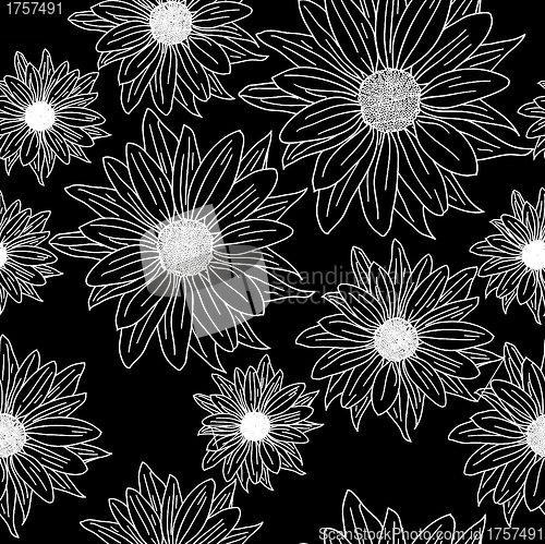 Image of Seamless wallpaper with beautiful flowers