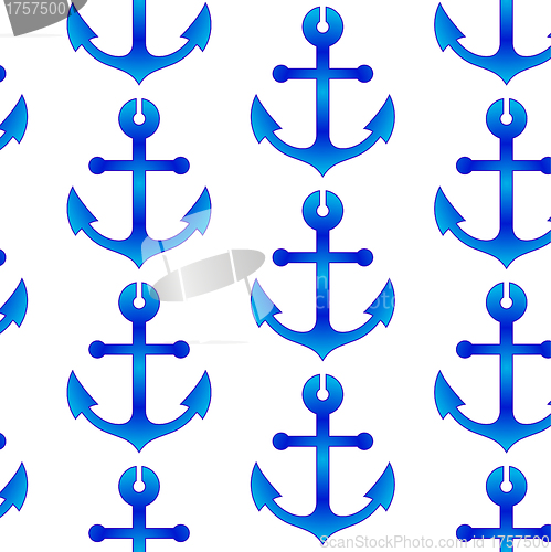 Image of seamless wallpaper with sea anchors