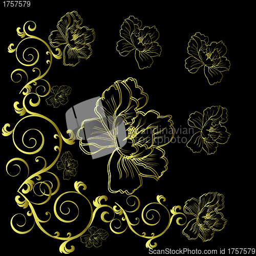 Image of  fantasy hand drawn flowers