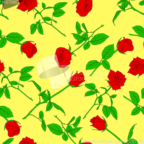 Image of Seamless  background with roses