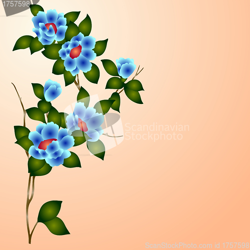 Image of  hand drawn background with a fantasy flower