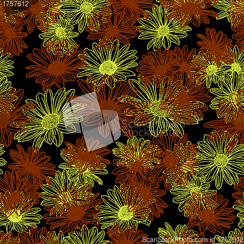 Image of Vector flower seamless background