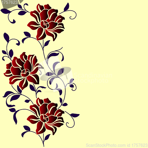 Image of  hand drawn background with a fantasy flower