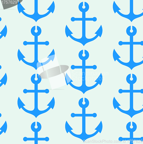 Image of seamless wallpaper with sea anchors
