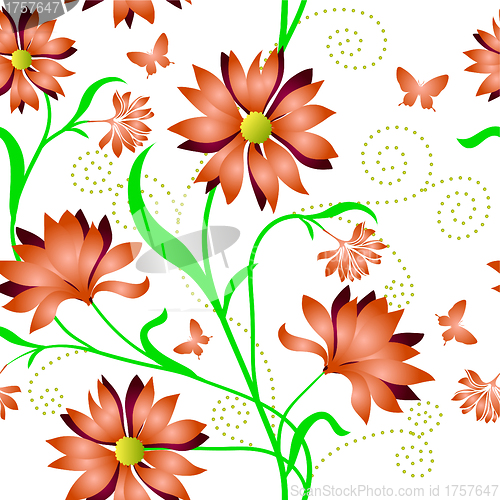 Image of Elegance Seamless color pattern on background, vector illustrati