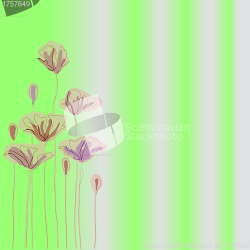 Image of  hand drawn background with a fantasy flower