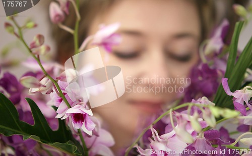 Image of Woman with flowers