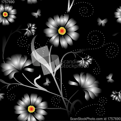 Image of Elegance Seamless color pattern on background, vector illustrati