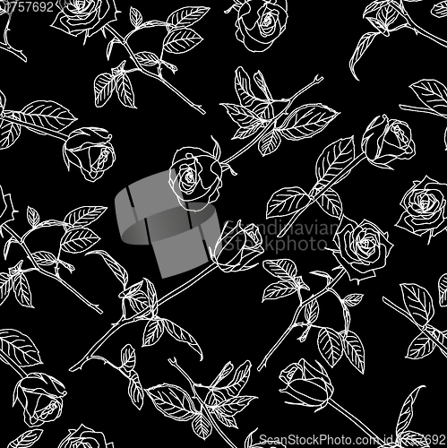 Image of Seamless  background with roses