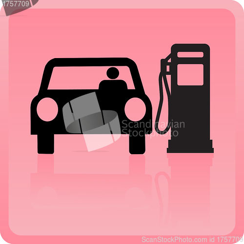 Image of Icon of the car refueling with gasoline