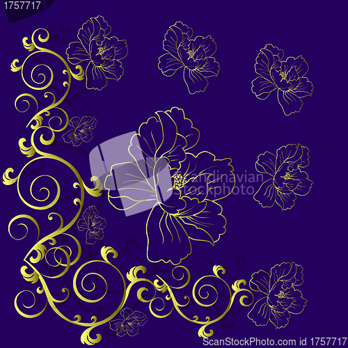 Image of  fantasy hand drawn flowers