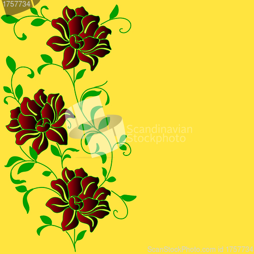 Image of  hand drawn background with a fantasy flower